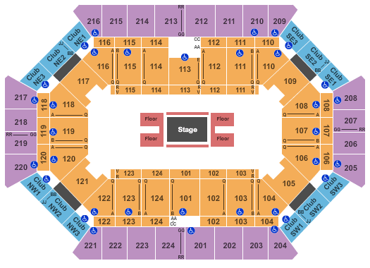 Donald L. Tucker Civic Center WWE Seating Chart