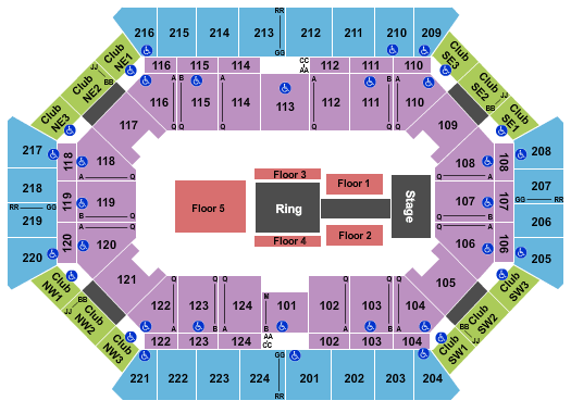 Donald L. Tucker Civic Center WWE 2 Seating Chart