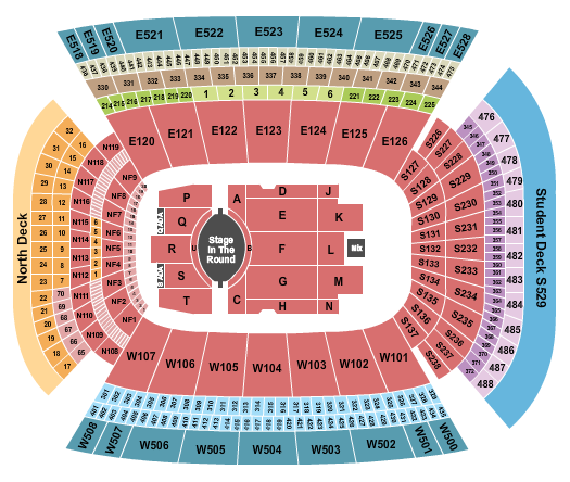 Donald W. Reynolds Razorback Stadium Garth Brooks Seating Chart