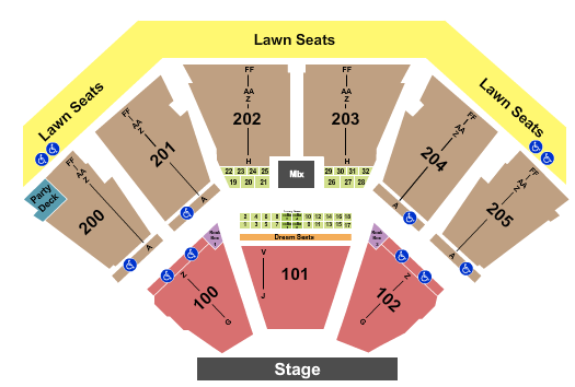 Dos Equis Pavilion End Stage Seating Chart