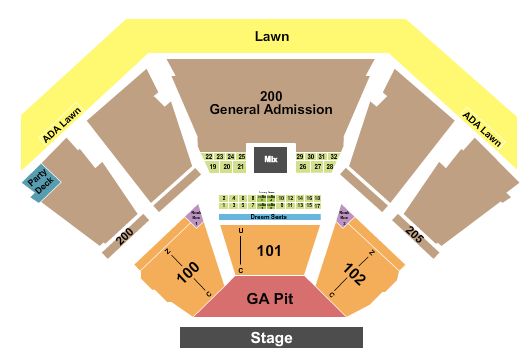 Dos Equis Pavilion Endstage GA Pit/GAUpper Seating Chart