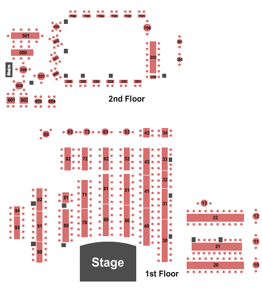 The Big Barn at Dosey Doe Seating Chart