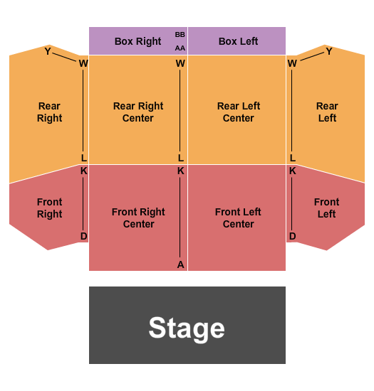 DoubleTree by Hilton - Reading Endstage w/VIP Box L-R Seating Chart