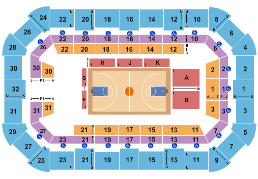 Dow Event Center Wwe Seating Chart