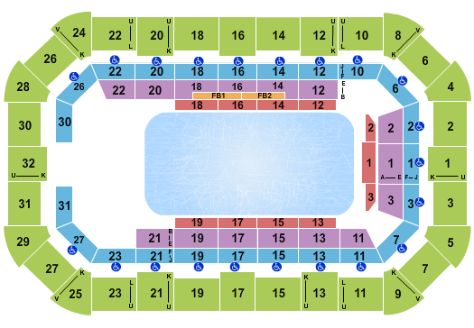 Dow Arena At Dow Event Center Disney On Ice Seating Chart