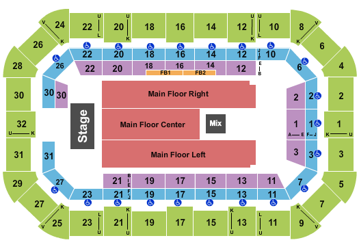 Wendler Arena At Dow Event Center Seating Chart