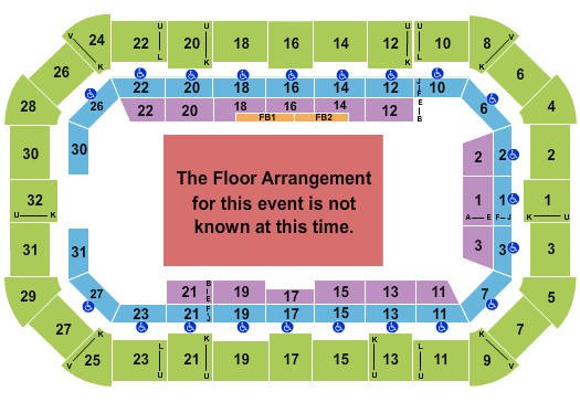 Dow Arena At Dow Event Center Generic Floor Seating Chart
