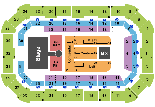 Dow Arena At Dow Event Center Cole Swindell Seating Chart