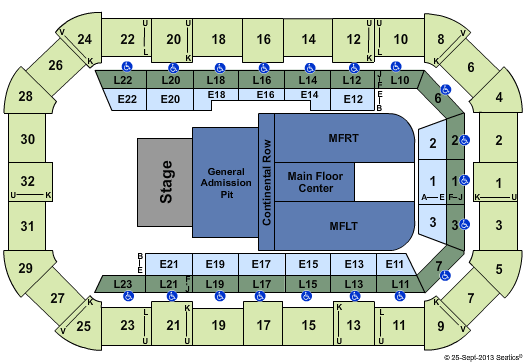 Dow Arena At Dow Event Center Justin Moore Seating Chart