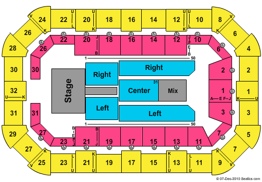 Dow Arena At Dow Event Center Kid Rock Seating Chart