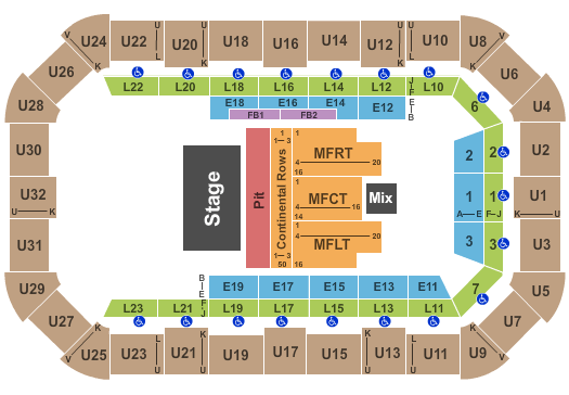 Dow Arena At Dow Event Center Lee Brice Seating Chart
