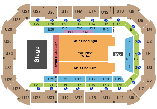 Dow Arena At Dow Event Center MercyMe Seating Chart