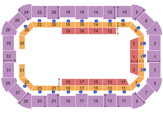 Dow Arena At Dow Event Center PBR Seating Chart