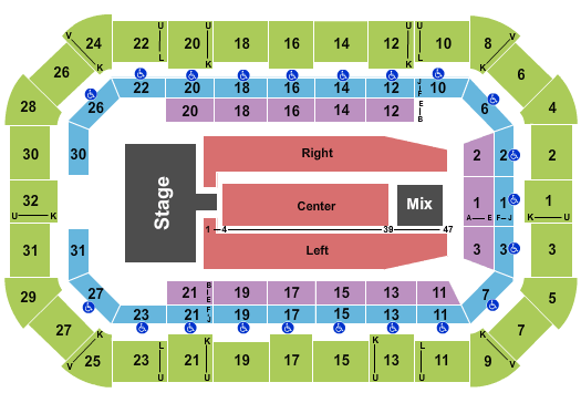 Dow Arena At Dow Event Center Styx Seating Chart