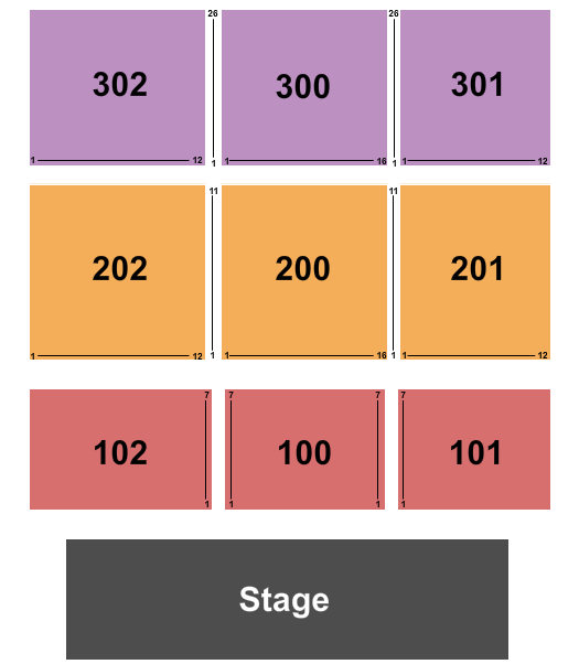 The Venue at Downstream Casino Endstage 2 Seating Chart