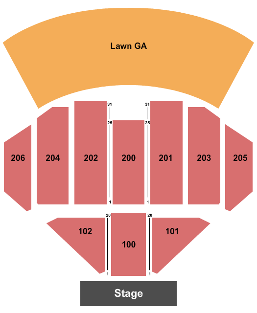 The Venue at Downstream Casino Standard Seating Chart