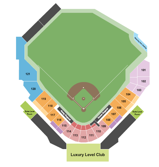 Downtown Knoxville Stadium Baseball Seating Chart