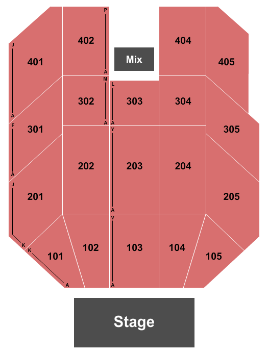 Downtown Las Vegas Events Center End Stage Seating Chart