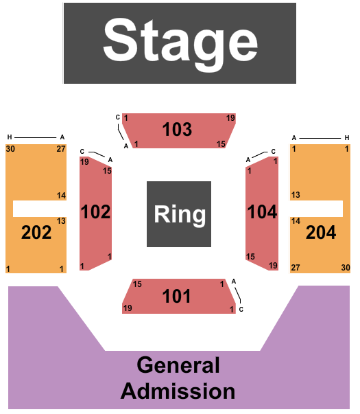 Downtown Las Vegas Events Center Lion Fight 60 Seating Chart
