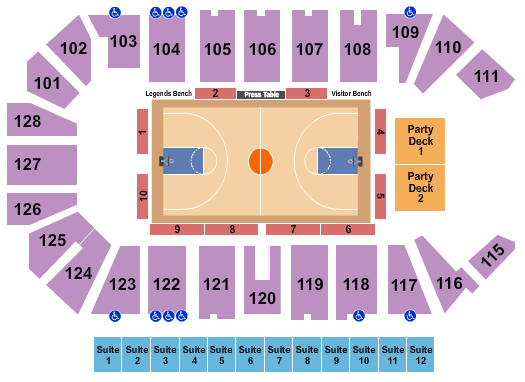 seating chart for Comerica Center - Basketball - eventticketscenter.com