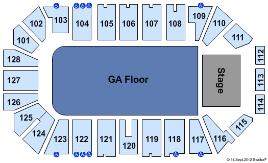 Comerica Center End Stage GA Seating Chart