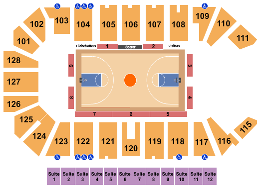 Comerica Center Harlem Globetrotters Seating Chart