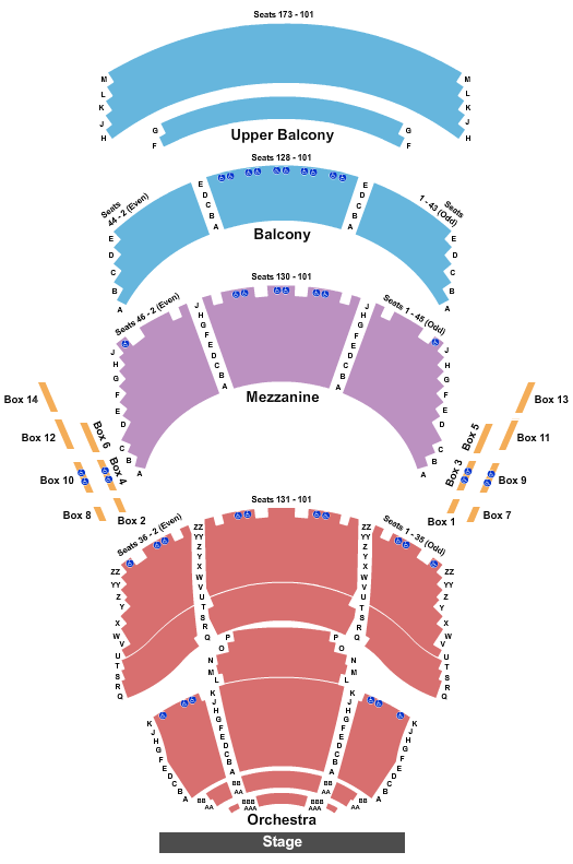 Dr. Phillips Center - Walt Disney Theater Endstage 3 Seating Chart