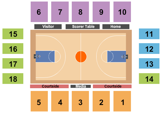 Draddy Gymnasium Basketball Seating Chart
