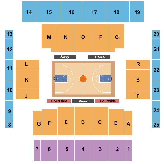 Drake Knapp Center Basketball Seating Chart