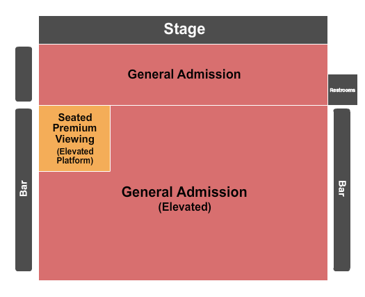 Druid City Music Hall GA - Seated Platform Seating Chart