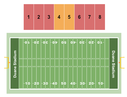 Duane Stadium Football Seating Chart