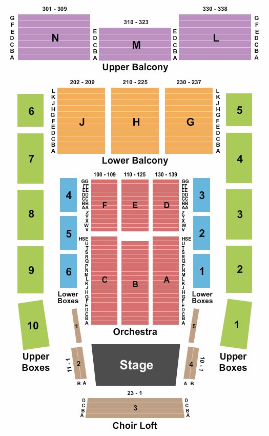 seating chart for Meymandi Concert Hall At Duke Energy Center for the Performing Arts - End Stage - eventticketscenter.com