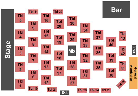 Duling Hall Endstage Tables Seating Chart