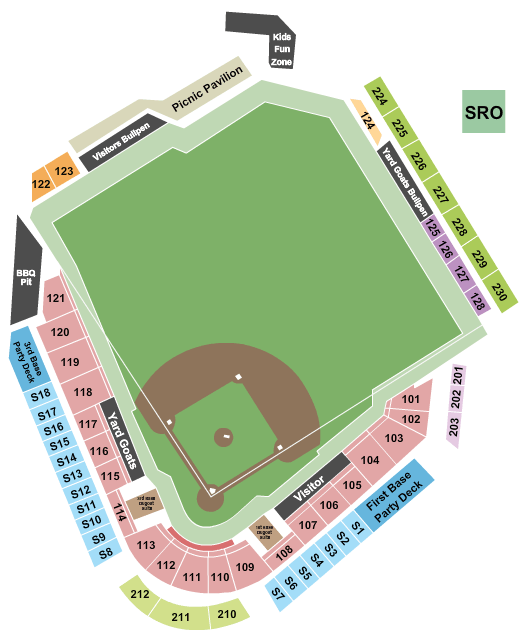 Dunkin' Park Baseball Seating Chart