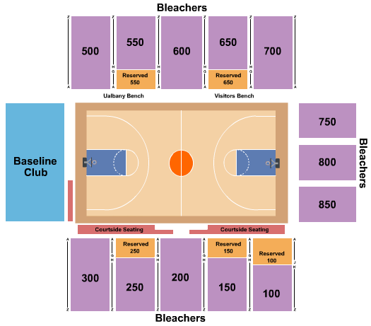 Dunn-Oliver Acadome Basketball Seating Chart