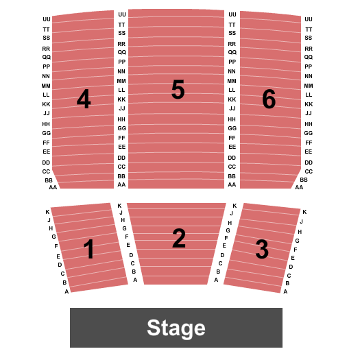 Dunn Center For The Performing Arts TESTER Seating Chart
