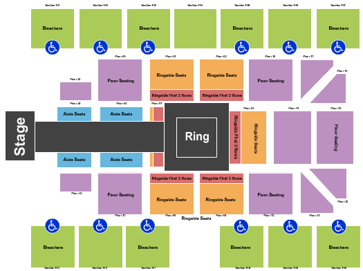 Duplin County Events Center Master of Ring 1 Seating Chart