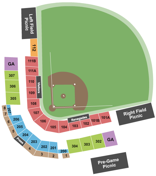 Heritage Financial Park Baseball Seating Chart