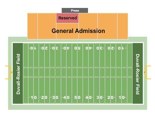 Duvall-Rosier Field Football Seating Chart