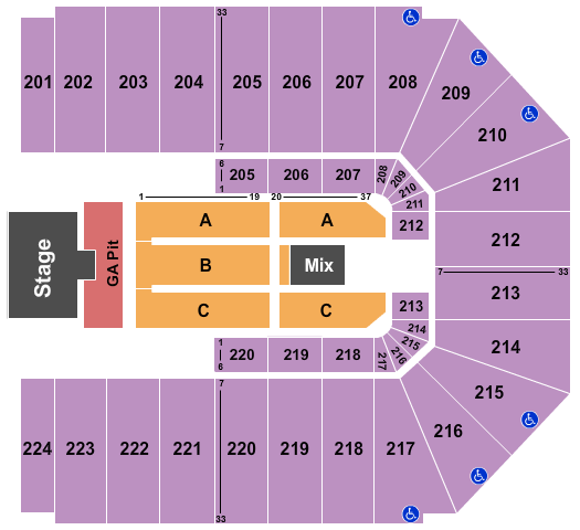 EJ Nutter Center Alan Jackson Seating Chart