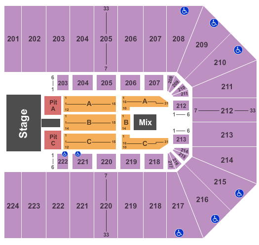 EJ Nutter Center Dierks Bentley Seating Chart