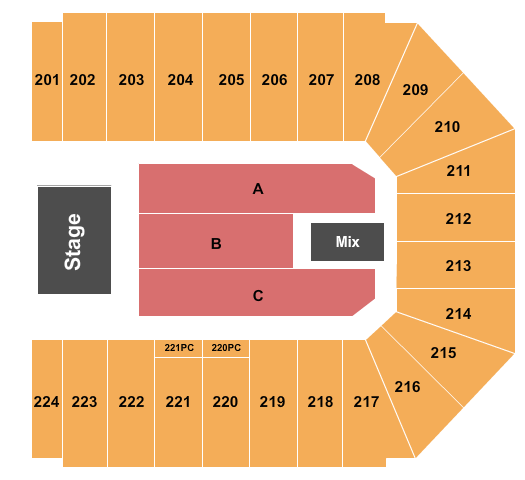 EJ Nutter Center Endstage 2 Seating Chart