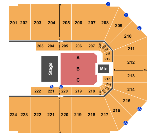 EJ Nutter Center Endstage 3 Seating Chart