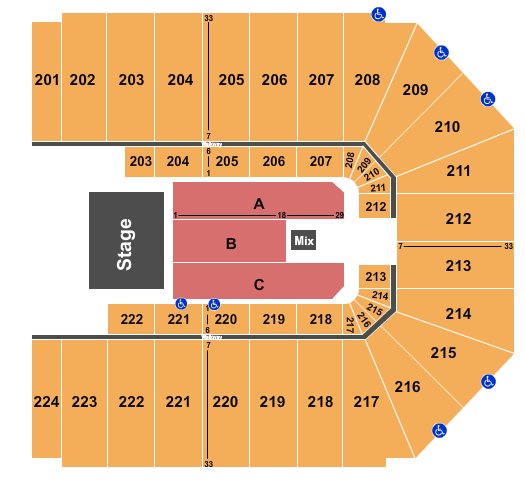 EJ Nutter Center MercyMe Seating Chart