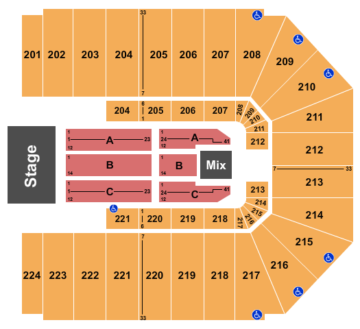 EJ Nutter Center TSO Seating Chart