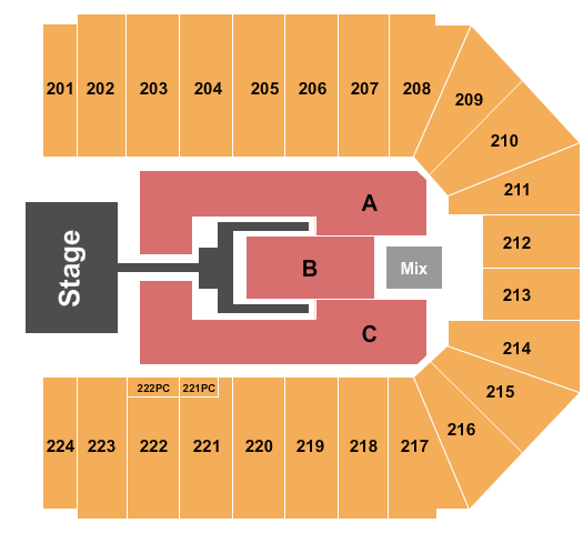 EJ Nutter Center TobyMac Seating Chart