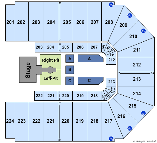 EJ Nutter Center Zac Brown Band Seating Chart