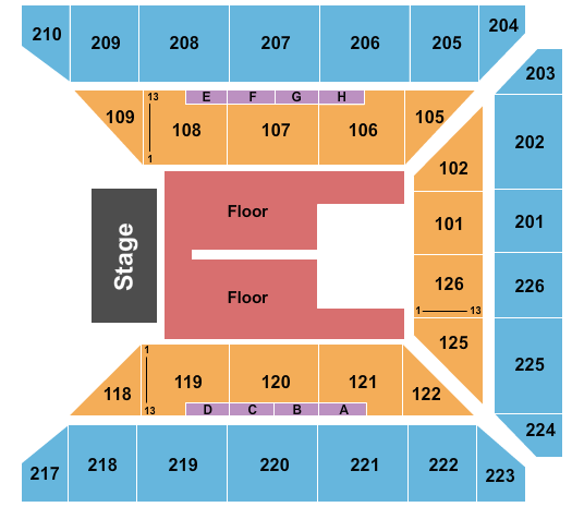 George Gervin GameAbove Center Endstage RSV Flr Seating Chart