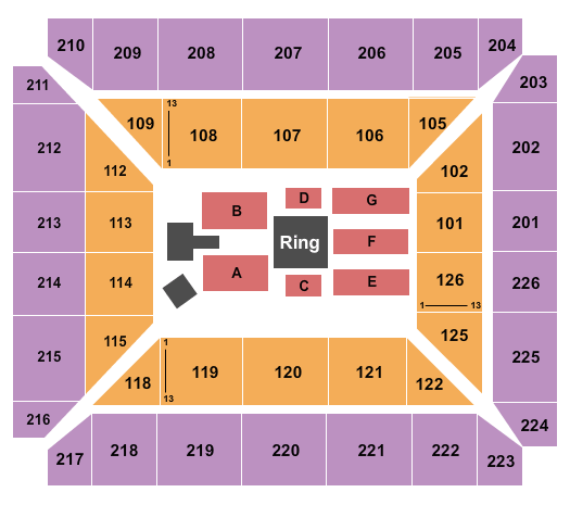 George Gervin GameAbove Center WWE Seating Chart