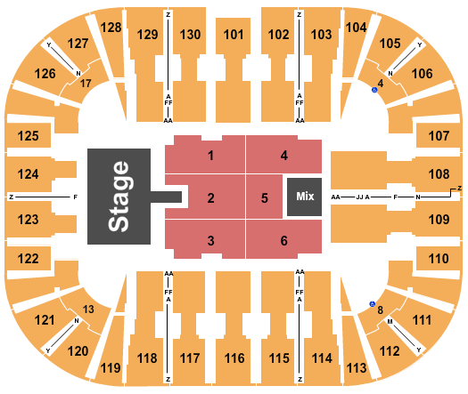EagleBank Arena 85 South Seating Chart